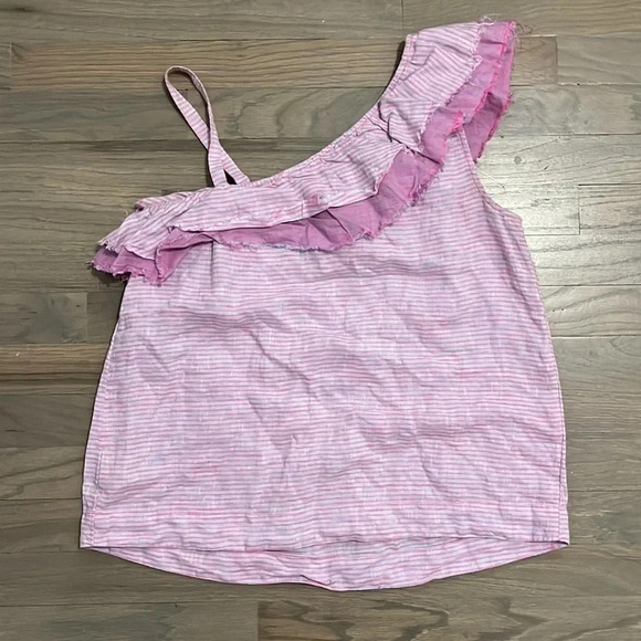 ANTHROPOLOGIE women’s Holding Horses Ruffled Linen Top Small - Picture 5 of 5